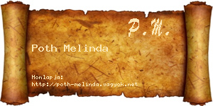 Poth Melinda névjegykártya
