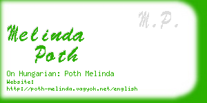 melinda poth business card